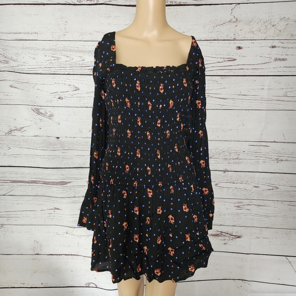 Free People Two Faces Black Mini Dress Small NWT - Picture 9 of 11